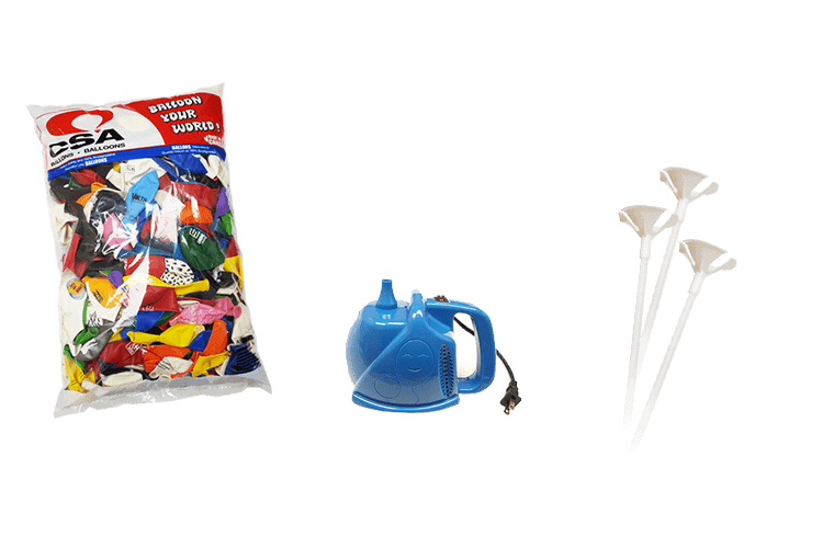 personalized logo balloons kit with air pumps and sticks